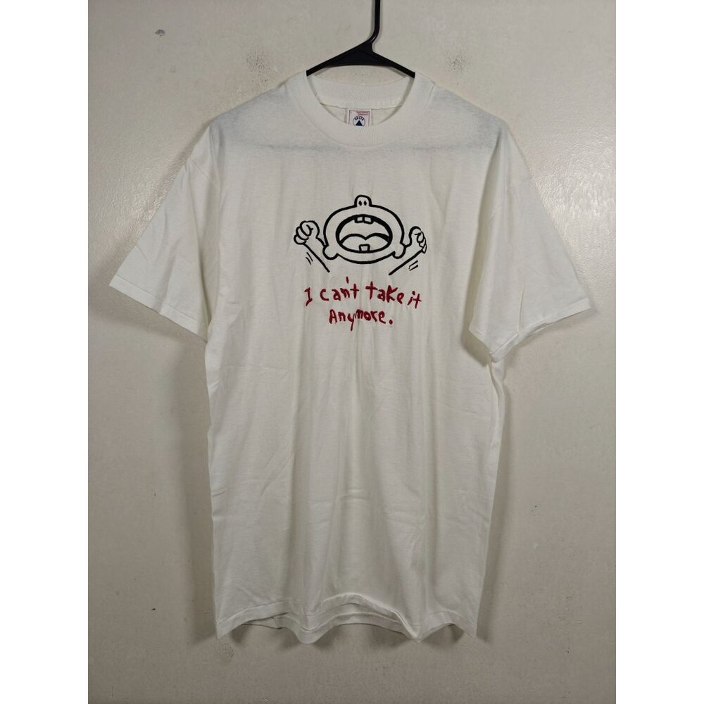 Vintage Graphic T-Shirt Funny I Cant Take It Anymore Delta 100% Cotton Large - Picture 8 of 8